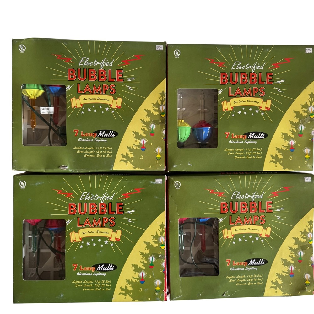 Vtg Target Electrified Bubble 7 Lamps Multi Christmas Lighting Set of 4 Boxes